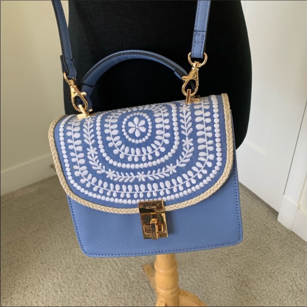 Aldo Blue and White Mini Bag